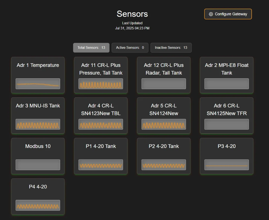 Explorer Screen Sensors